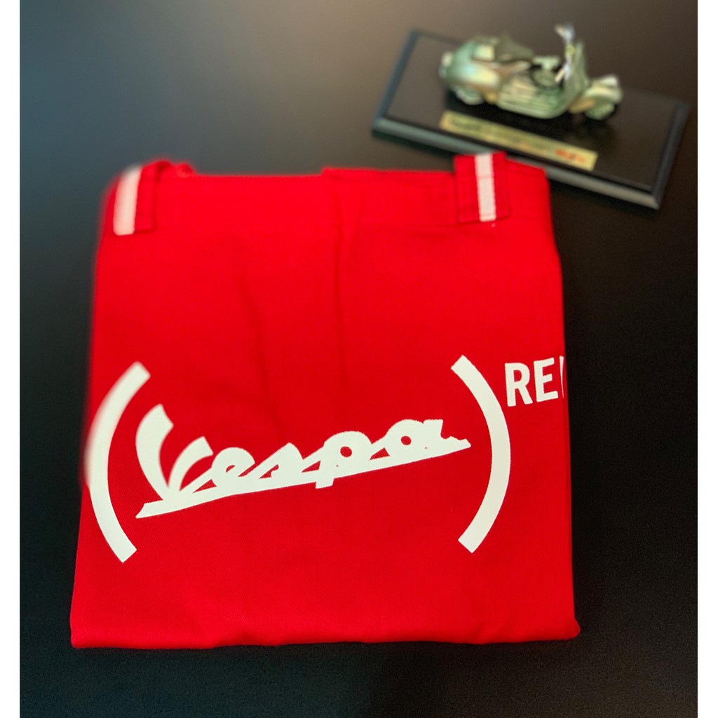VESPA偉士牌 原廠 946限量帆布包 手提袋 購物袋 經典紅款