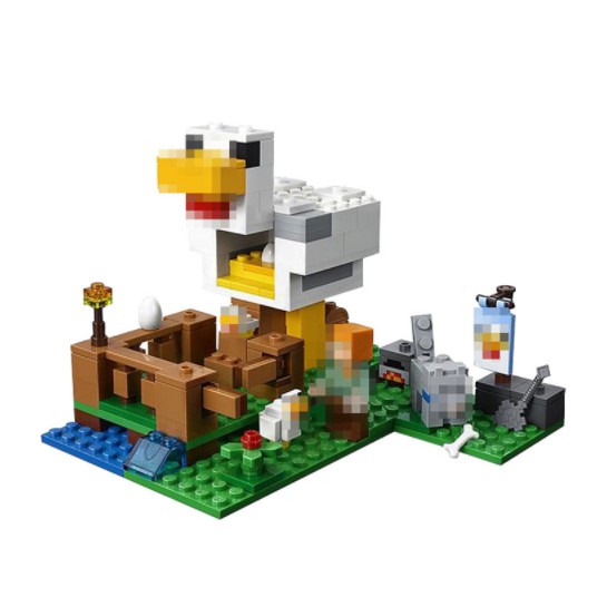 套裝兒童玩具冒險農業世界alex雞舍樂高minecraft系列積木禮物我的世界 蝦皮購物