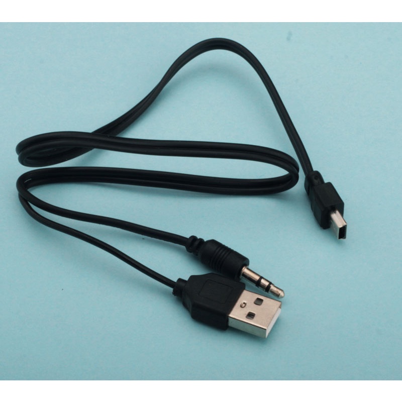 V3 AUX 充電音源線 Mini USB TO USB+3.5MM音源 MP3音箱接手機/電腦-249免運費