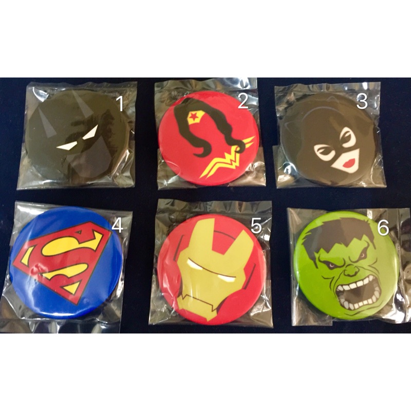 限量圓牌別針 飾品 收藏 超人 浩克 鋼鐵人 神力女超人 貓女 蝙蝠俠 超級英雄