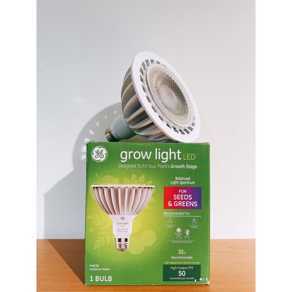 （價格浮動）GE grow Light PAR38 /GE奇異植物全光譜植物燈/ 燈座使用E27