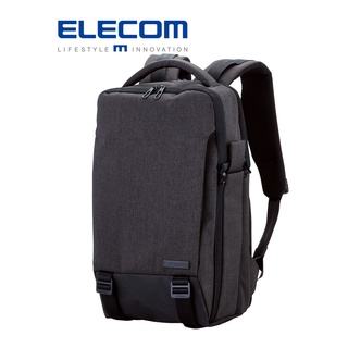 【日本ELECOM】 帆布多功能3WAY 防潑水後揹包OF02 黑