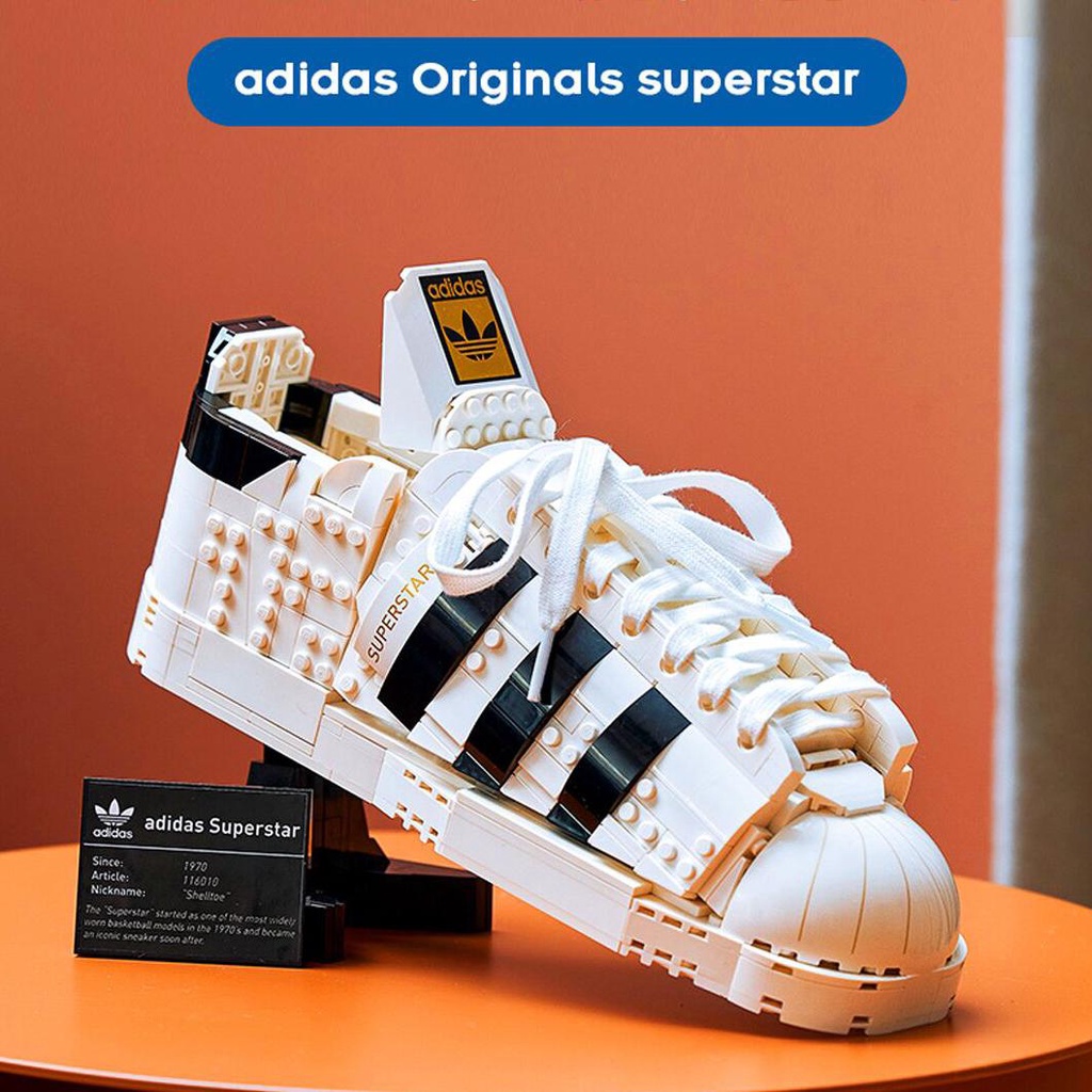 現貨- DIY拼搭積木鞋  相容adidas Originals Superstar 非LEGO 10282