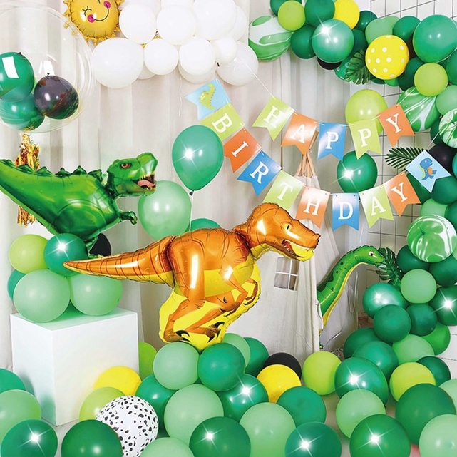 恐龍氣球套組【台灣現貨】生日氣球佈置 造型小恐龍氣球 生日氣球派對裝飾 氣球裝飾  兒童生日派對佈置 兒童佈置 氣球佈置
