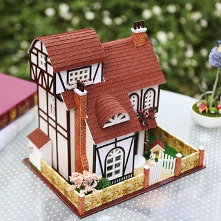 【臺灣現貨|花之小鎮】知我 趣益雅模型屋 歐洲蔓藤圍繞別墅 DIY手作 迷你屋 模型屋 浪漫小屋DIY小屋 娃娃屋 花園