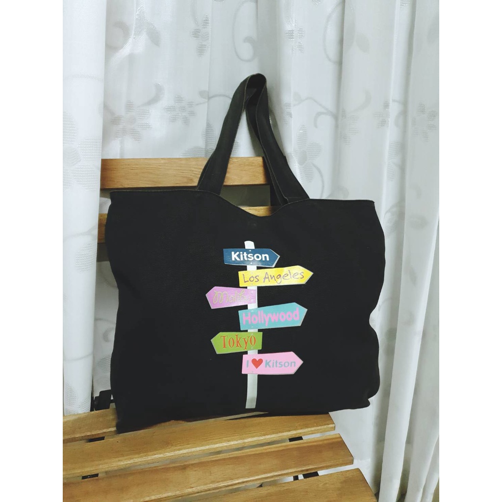 Kitson Color Canvas Tote Bag 5カラーキャンバストートバッグ ロゴトートバッグ キットソンl A Mサイズ Sale 90 Off