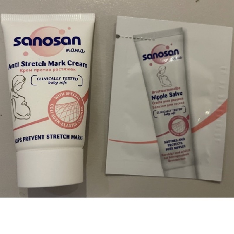 sanosan 珊諾 S孕女神膠原彈力抗紋霜20ml S孕女神乳尖修護羊脂膏3ml