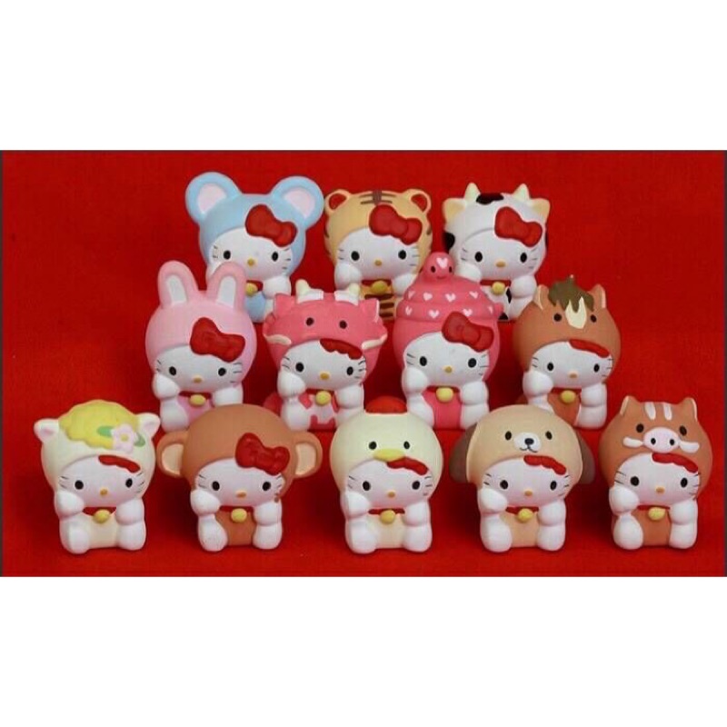 *自然捲小姐代購* 「現貨」日本 Sanrio Hello Kitty 12 生肖 陶籤 籤詩 擺飾