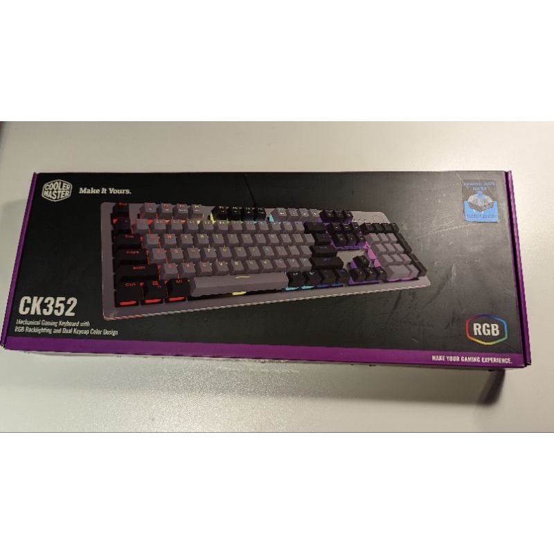 保內新品 酷媽 CK352 機械鍵盤 青軸 紅軸 茶軸 RGB 炫彩燈光最完整 coolermaster