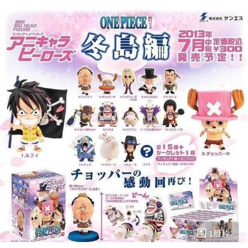 金證 海賊王 Q版 MINI BIG HEAD Vol.13 冬島篇 騙人布 烏索普 喬巴 艾斯 小公仔 盒玩