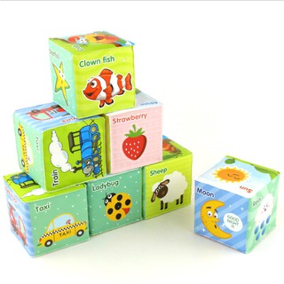 現貨〔寶寶玩具】6入防水EVA環保積木骰子組 ♥ 嬰幼兒 早教 益智 識圖 骰子 ♥ 寶寶益智 軟積木 軟方塊 積木玩具