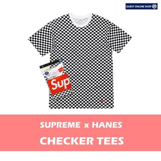 【QUEST】現貨 SUPREME HANES CHECKER TEES 棋盤格 短袖 T恤 素T 2018 黑白