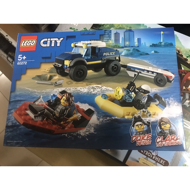 樂高 60272 城市 系列 警察 運輸 汽車 快艇 船 車 人偶 台北市可面交 LEGO police city 禮物