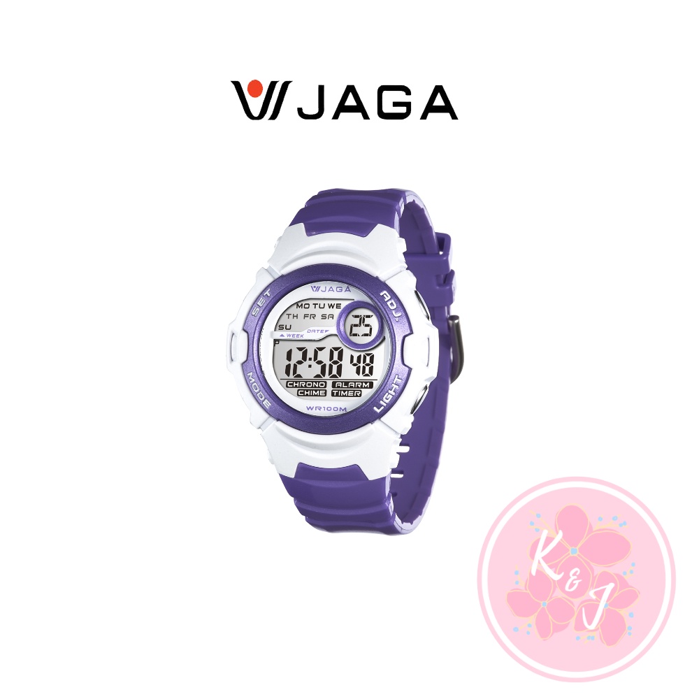 【JAGA捷卡】冷光電子錶 Digital Watch K&amp;J SHOP 台灣廠商 學生錶 游泳錶 防水錶 M876B