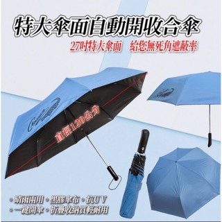 大傘面折疊傘 24h快速出貨🔥傘下直徑120cm超大 be傘面黑膠自動開收傘 折疊傘 雨傘 晴雨傘 防風