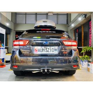 《宏沅國際》日本原裝進口 SUBARU IMPREZA GT 專用 STI 雙中出排氣管 + 日規原廠STI後保飾板