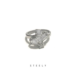 STEELY SHOP 💎造型 時尚 鑽石戒指 對戒 鋯石 水鑽 男女對戒 情侶對戒 鑽石 尾戒 不鏽鋼戒指 鈦鋼
