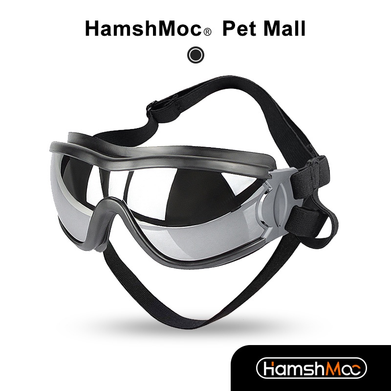 HamshMoc 抗紫外線狗墨鏡 護眼寵物眼鏡 舒適快速穿脫 高品質犬用墨鏡狗眼鏡 寵物太陽眼鏡 造型墨鏡 狗狗太陽眼鏡