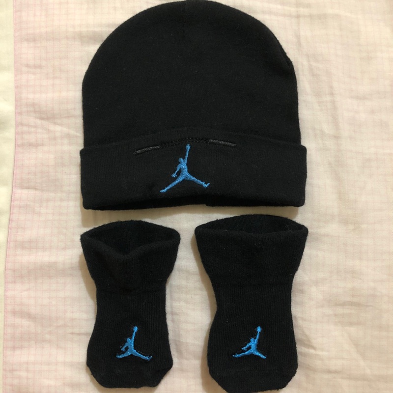 二手 正版 Jordan 新生兒 嬰兒帽+嬰兒鞋