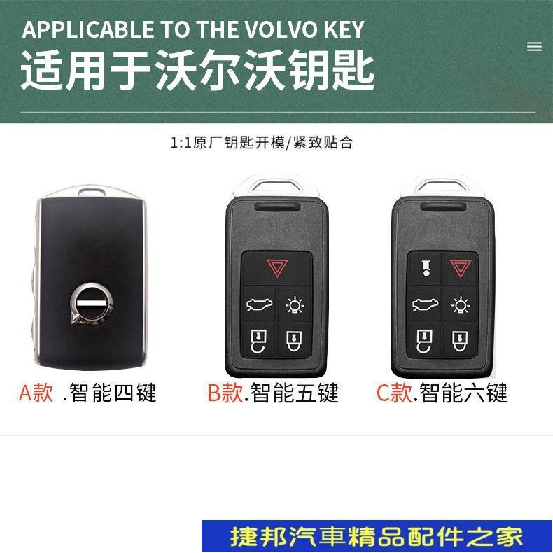 【台灣現貨】適用 VOLVO XC60 真皮鑰匙套XC40 XC90 S60L S90 V90 鑰匙皮套 鑰匙包 鑰匙圈