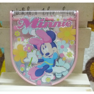 正版﹝Disney﹞授權※Mickey Mouse米老鼠※【米妮半圓雷射造型】折鏡/立鏡/隨身鏡