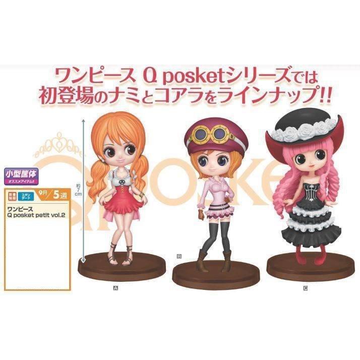 海報 + 日版 金證 Q posket petit VOL.2 一套三款 娜美 可亞拉 培羅娜 海賊王 Qposket