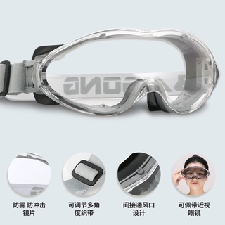 成人防飛沫防霧眼罩護目鏡透明大眼罩勞保防護眼鏡防衝擊防風沙眼鏡試驗化工 #4
