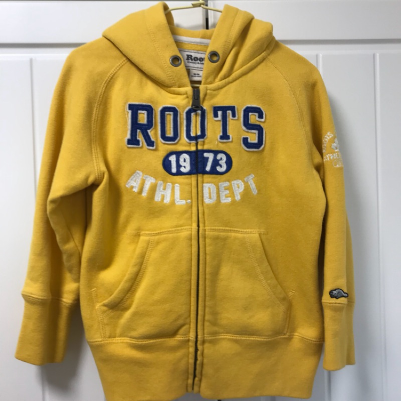 Roots 二手商品 9成新 M號 2-4歲 黃色刷毛外套