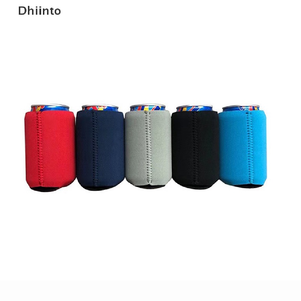 [Dhiinto] 6 件裝啤酒罐冷卻器/套筒軟絕緣可重複使用支架水汽水瓶