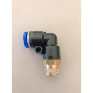 【勁力空壓機械五金】※ 省力接頭 外牙1/4 (2分PT) *8mm L型 外牙彎通 快速接頭 風管 PU管(PL802