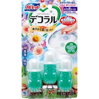 日本製 小林製藥 馬桶消臭花型凝膠 7.5gx3入~森林綠#594