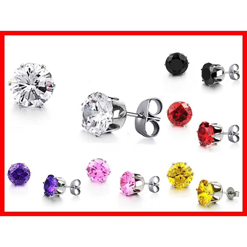 316小舖 今天特價 S01 優質鈦鋼14款六爪鋼針耳環水鑽耳環鋼男耳環女耳環女性耳環中性耳環女生耳環 蝦皮購物