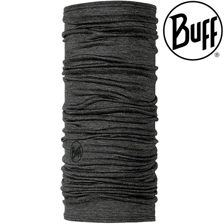 Buff 西班牙魔術頭巾 舒適素面-美麗諾羊毛頭巾 Wool Buff 100202 霧面灰黑