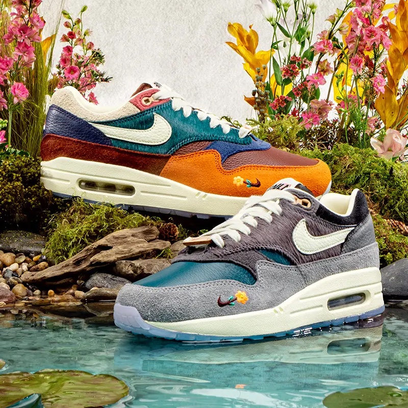 NIKE AIR MAX 1 x KASINA Won-Ang 鴛鴦 馬毛 刺繡小花 休閒鞋【DQ8475-001】KS