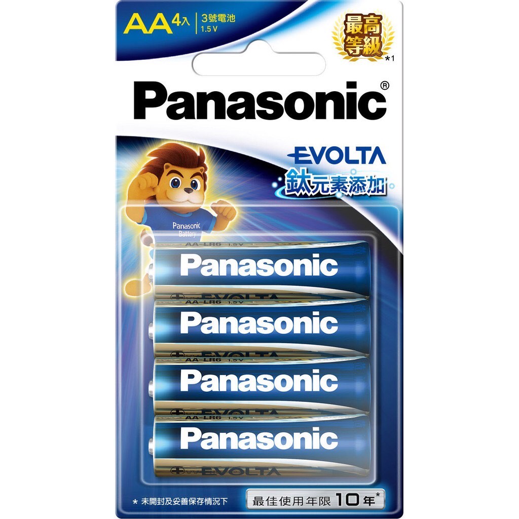 國際牌 Panasonic EVOLTA 超世代 鹼性電池 電池 卡裝 3號 / 4號 4入 藍鹼
