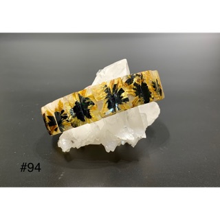 《彩雅寶石精品》太陽花手排-鈦晶手排-太陽對花-太陽花母礦-18mm #94