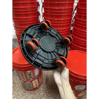 【臺南百寶桶全新專用輪】時尚黑水桶滑輪PRO升級版（移動輪）x1【DIY洗車滑輪首選高CP值商品】可變身移動式洗車桶