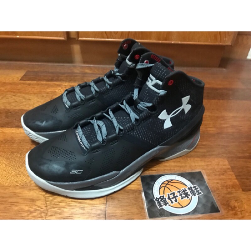 【鋒仔球鞋】UNDER ARMOUR UA CURRY 2 高筒 黑灰 咖哩2代 無原盒 1259007-003