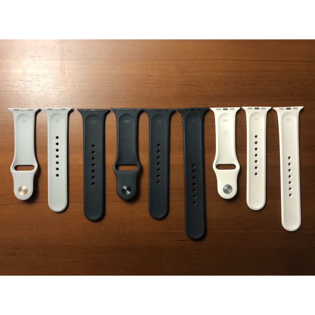 apple watch錶帶 原廠錶帶 送充電線 42mm黑色 S/M M/L