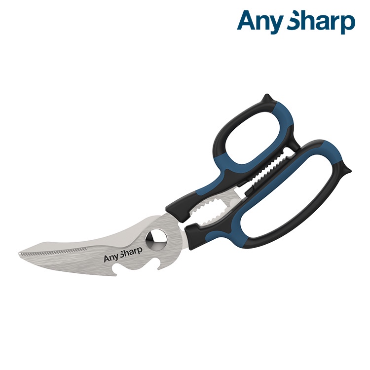 【AnySharp】5合1多用途料理剪刀 / 藍+黑