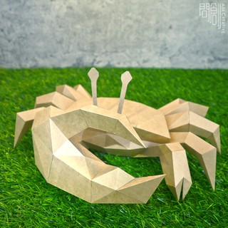 問創設計 DIY手作3D紙模型 禮物 壁飾 掛飾 昆蟲系列 - 招潮蟹