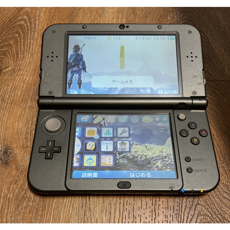 二手遊戲機 任天堂 掌上遊戲機 3DS LL 大螢幕 主機 日版 日規版 黑色 九成新 （含原廠充電線）