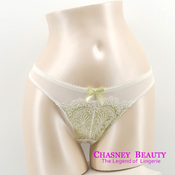 Chasney Beauty立體刺繡丁褲(芥茉綠)
