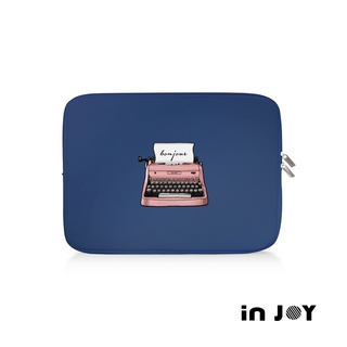 INJOY｜復古打字機,MacBook Air,MacBook Pro,11,13,15吋apple筆電包 深藍色