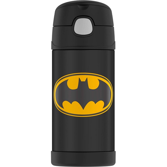 美國 膳魔師Thermos FUNtainer Bottle, 吸管式真空不鏽鋼保溫瓶保冷水壺,，蝙蝠俠