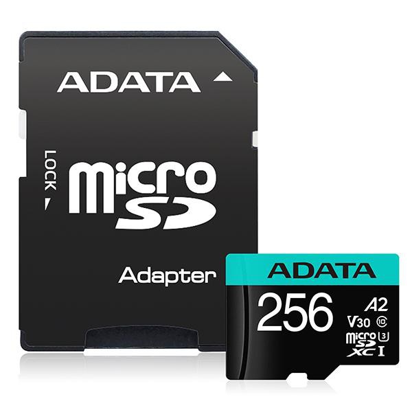 【蝦皮直營】威剛 ADATA Premier Pro microSD U3 A2 V30 256G記憶卡(附轉卡)