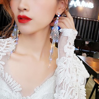 Little Dimples小酒窩-歐美款網狀滿鑽耳環 夜店風耳環
