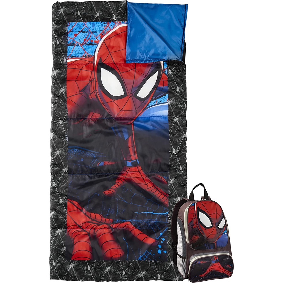 預購👍正版👍美國專櫃 Marvel Spiderman蜘蛛人 兒童 睡袋  棉被 後背包 書包 收納袋【美國連線嗨心購