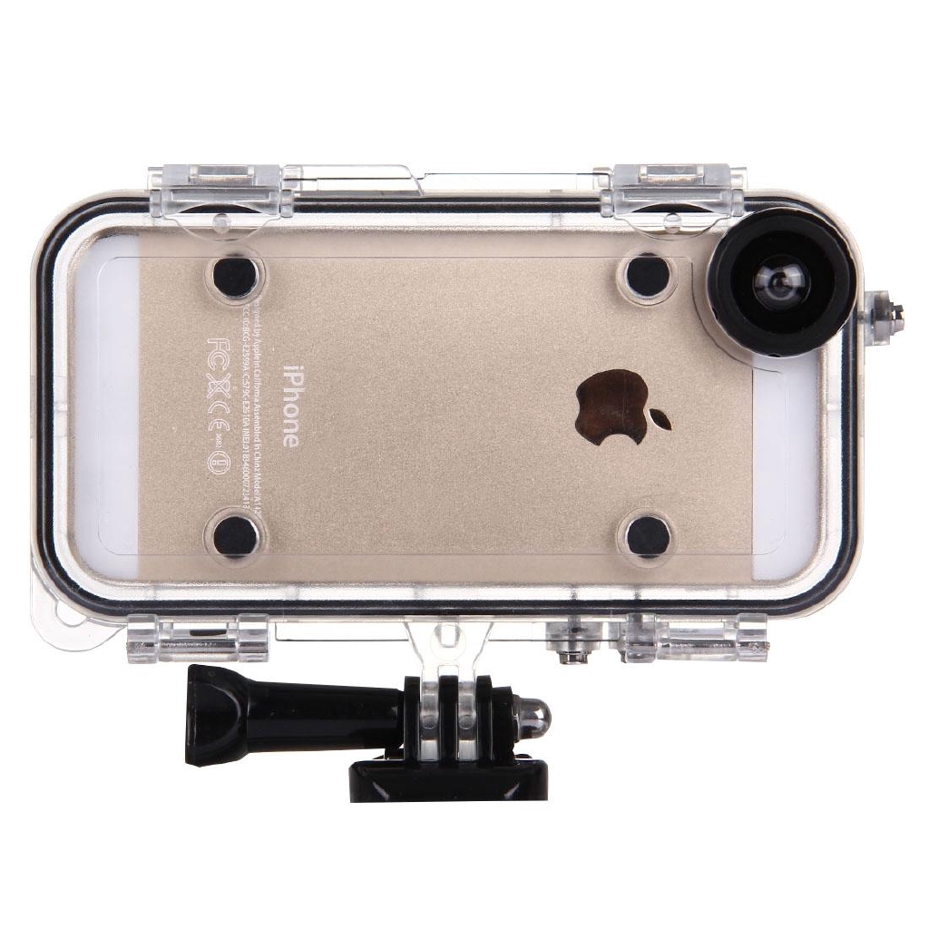 Iphone 5 5s Se Hamtod防水殼ip68 防水深度5米gopro配件通用帶170度廣角鏡 蝦皮購物
