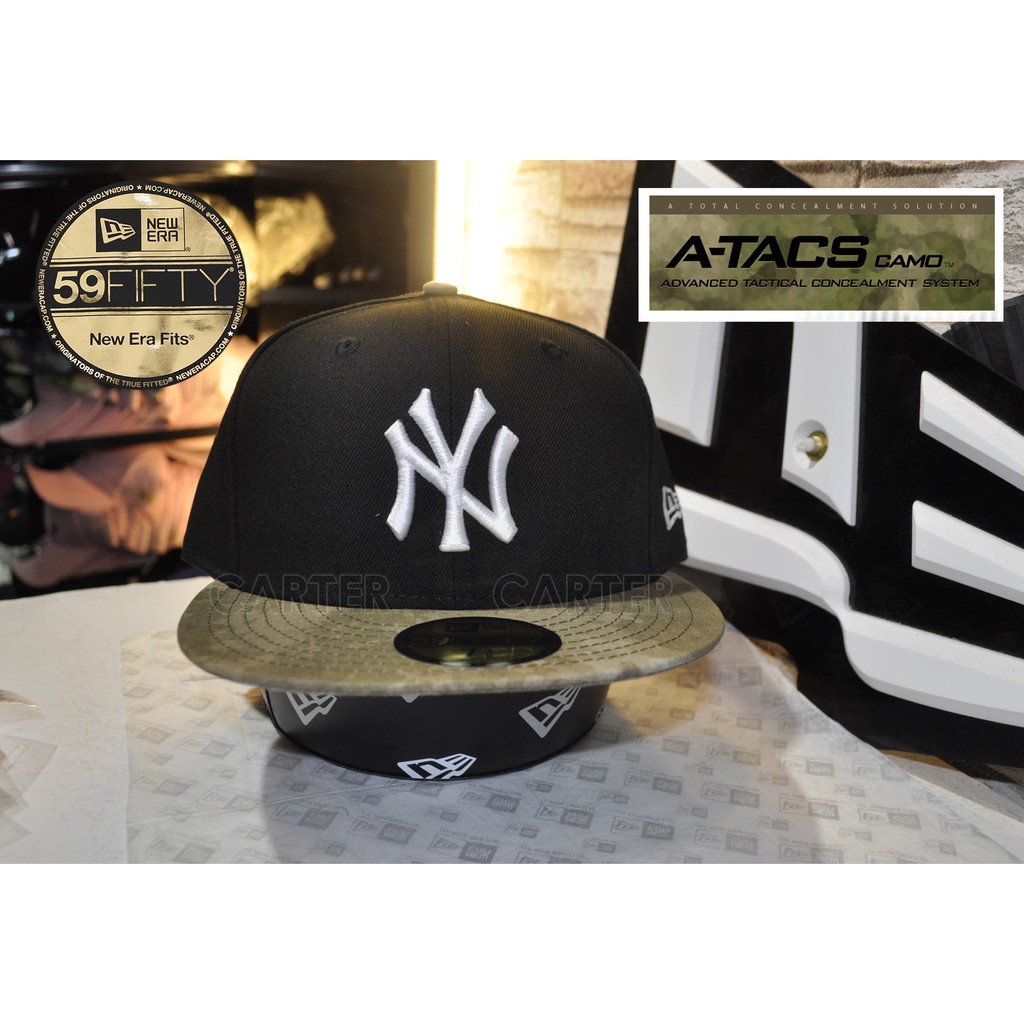 剩 71/2 New Era MLB NY Yankees A-Tacs 59Fifty 紐約洋基聯名戰鬥品牌全封尺寸帽